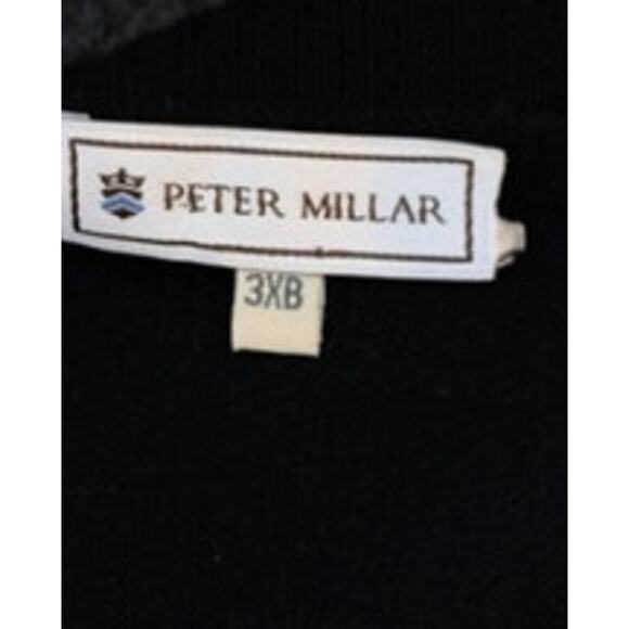 Peter Millar 100% Pure Cashmere Black/White Argyle Long Sleeve Men's Sweater - Picture 3 of 6